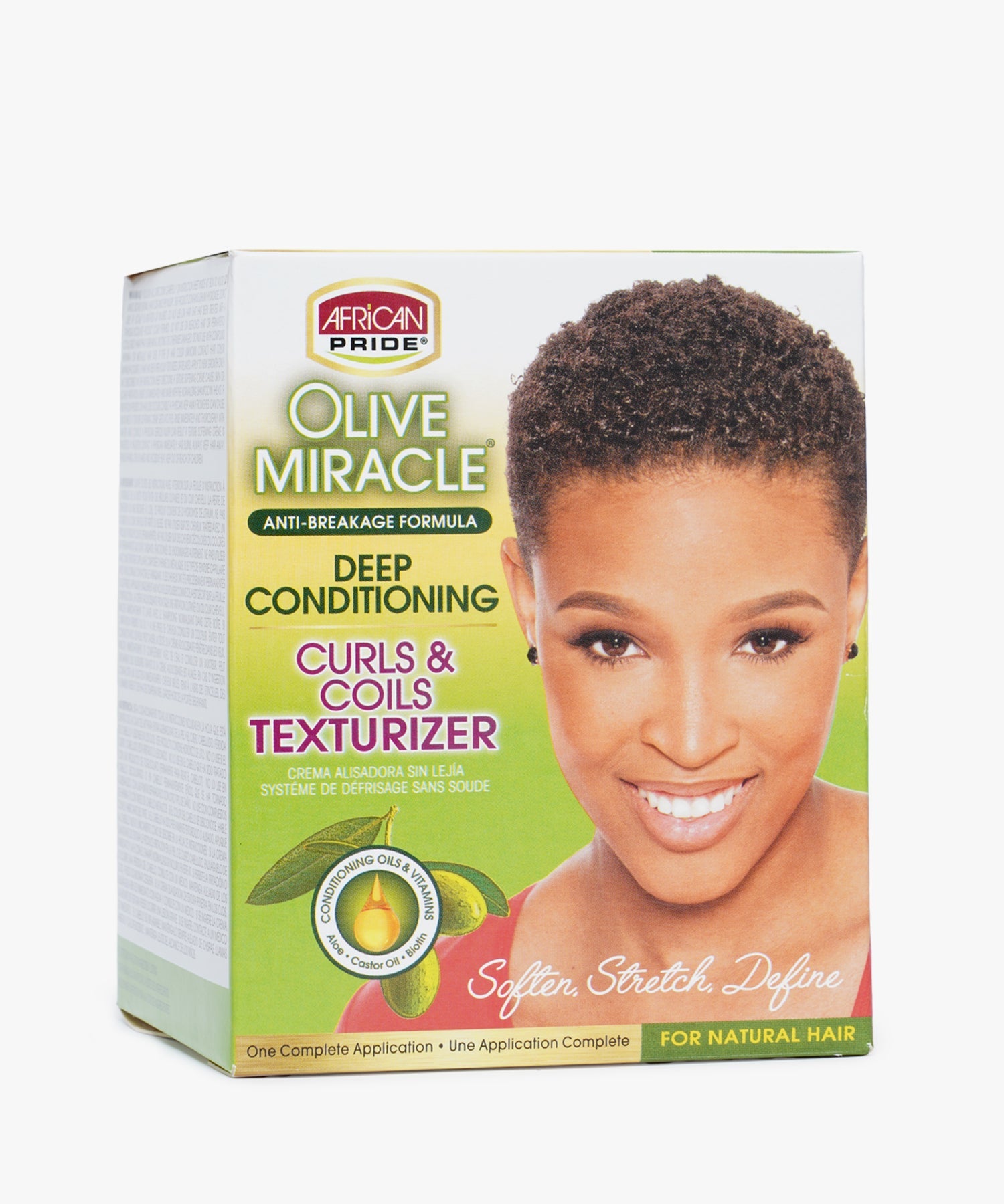 African Pride Olive Miracle Deep Conditioning Curls & Coils Texturizer (1 Complete Application)
