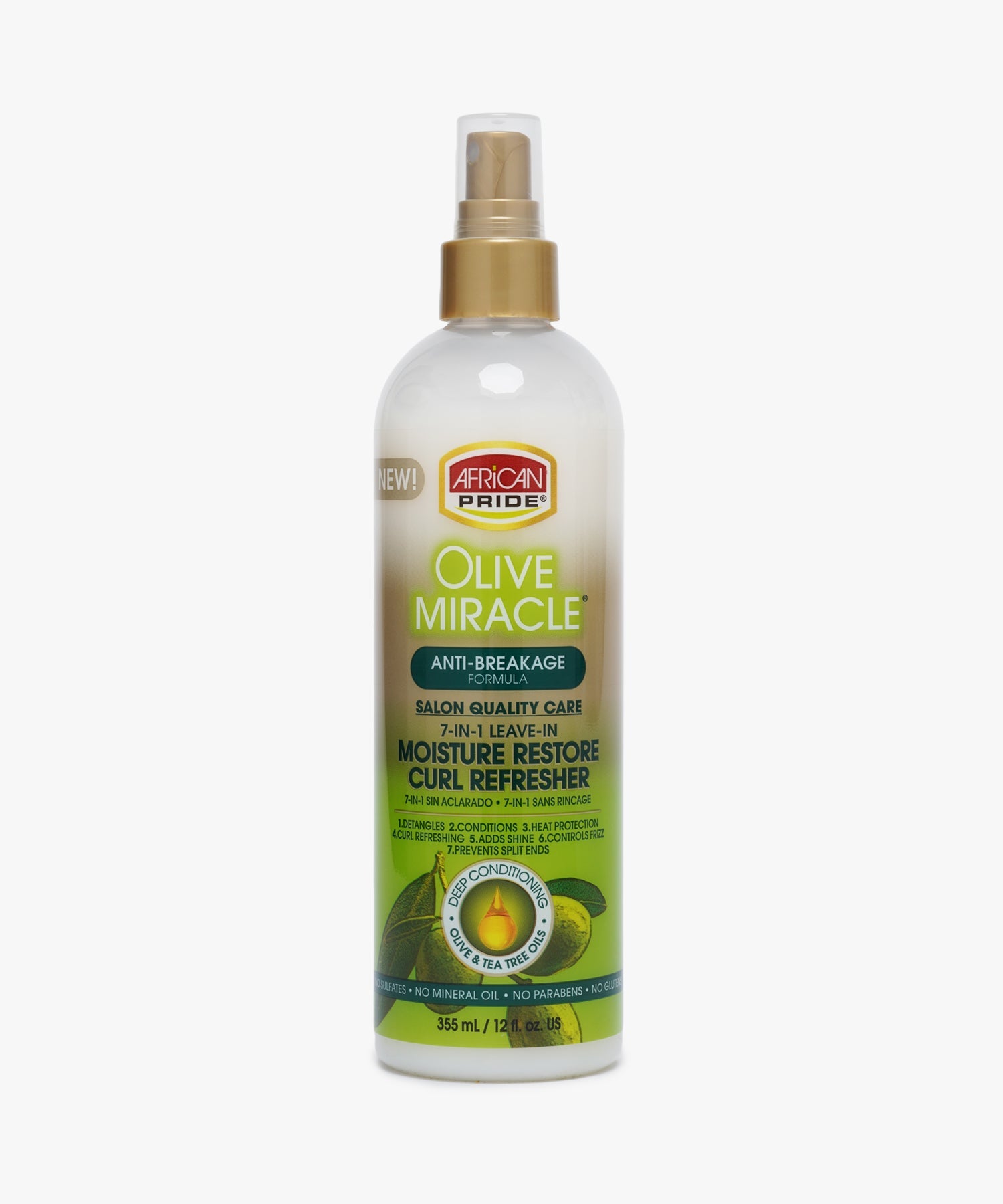 African Pride Olive Miracle Moisture Restore Curl Refresher 355 ml