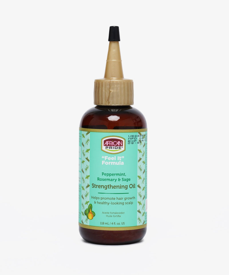 African Pride "Feel It"" Formula Peppermint, Rosemary & Sage Strengthening Oil 118 ml"