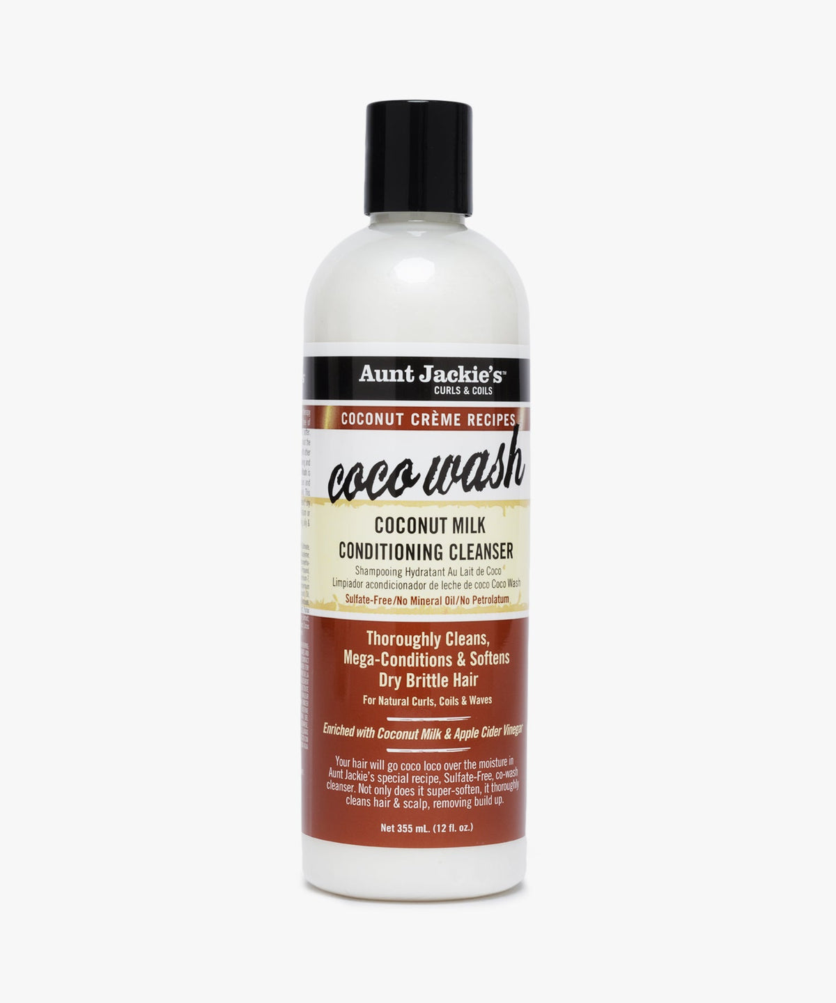 Aunt Jackie's Coconut Creme Recipes Coco Wash Coconut Milk Conditioner Cleanser 355 ml