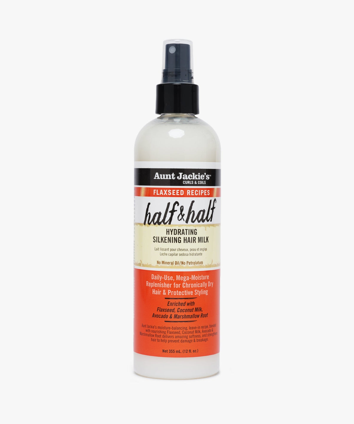 Aunt Jackie's Flaxseed Recipes Half & Half Hydrating Silkening Hair Milk 355 ml