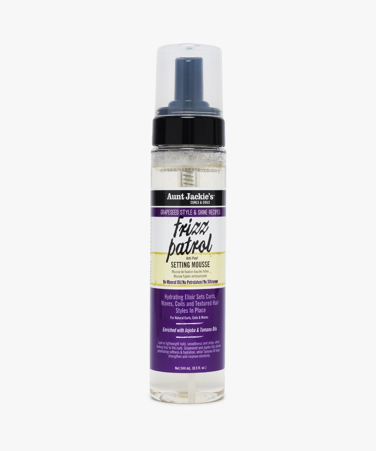 Aunt Jackie's Grapeseed Style & Shine Recipes Frizz Patrol Setting Mousse 244 ml