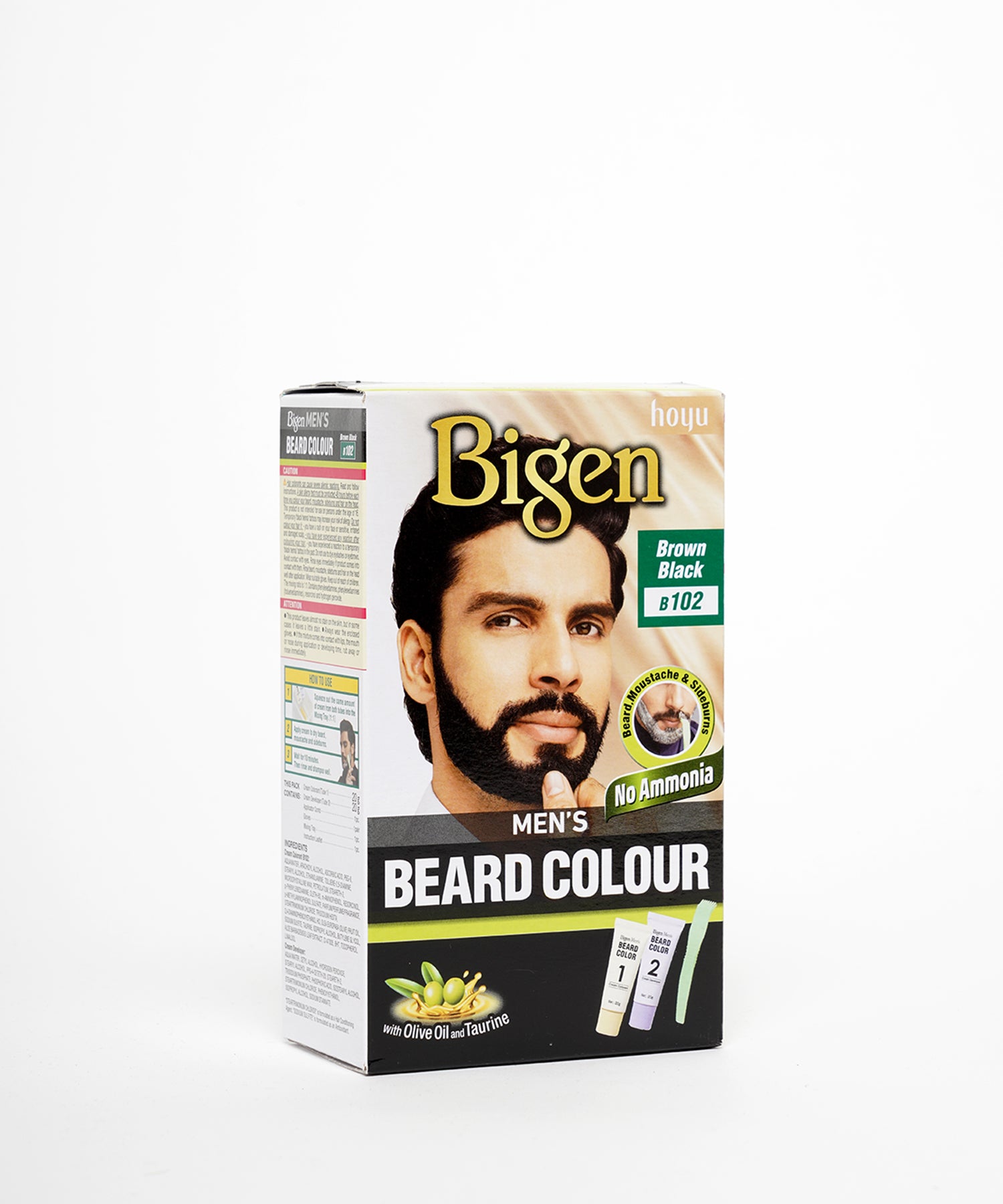 Bigen Men's Beard Colour #102 Brown Black