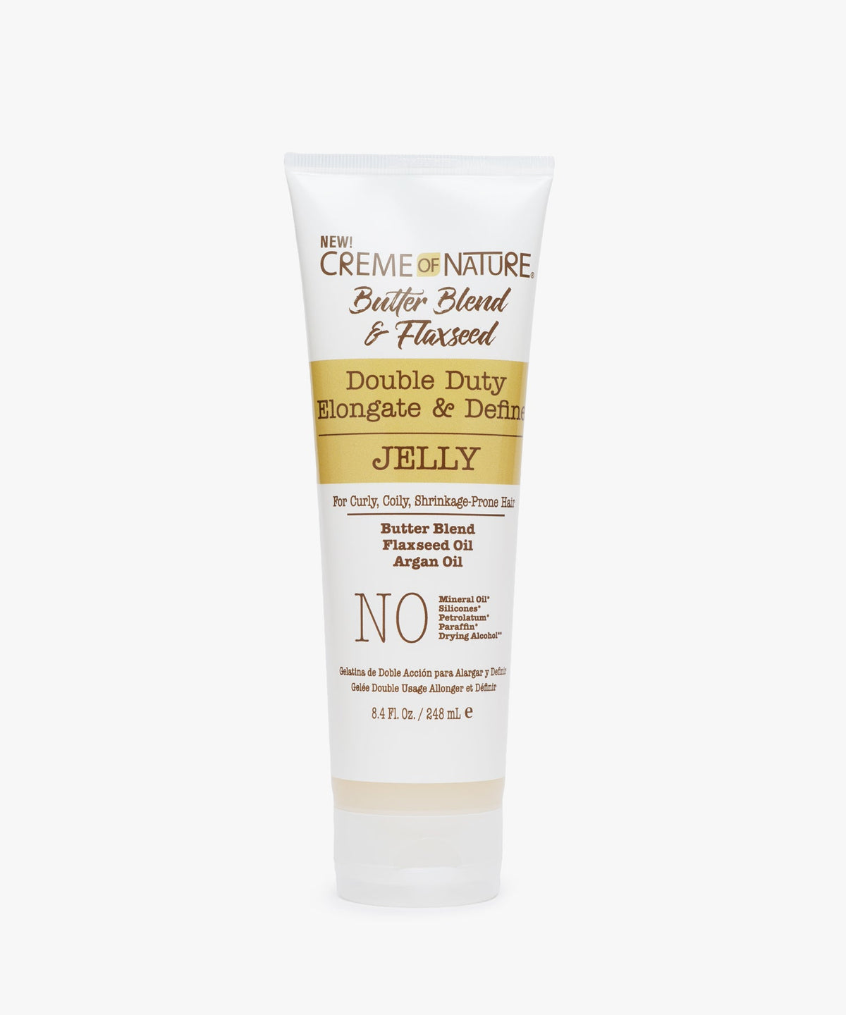 Creme Of Nature Butter Blend & Flaxseed Double Duty Elongate & Define Jelly 248 ml