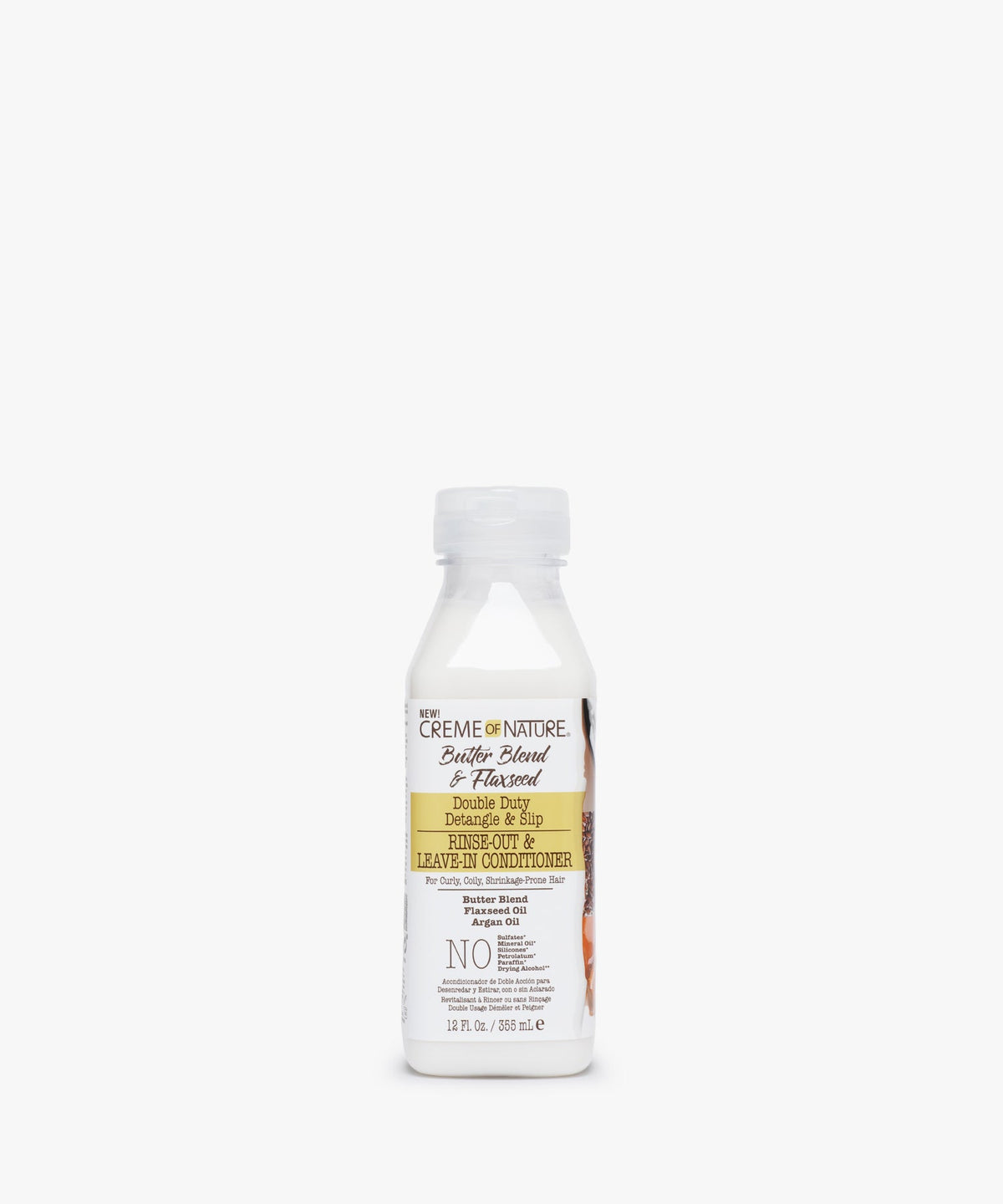 Creme of Nature Butter Blend & Flaxseed Double Duty Detangle & Slip Rinse-Out & Leave-In Conditioner 355 ml