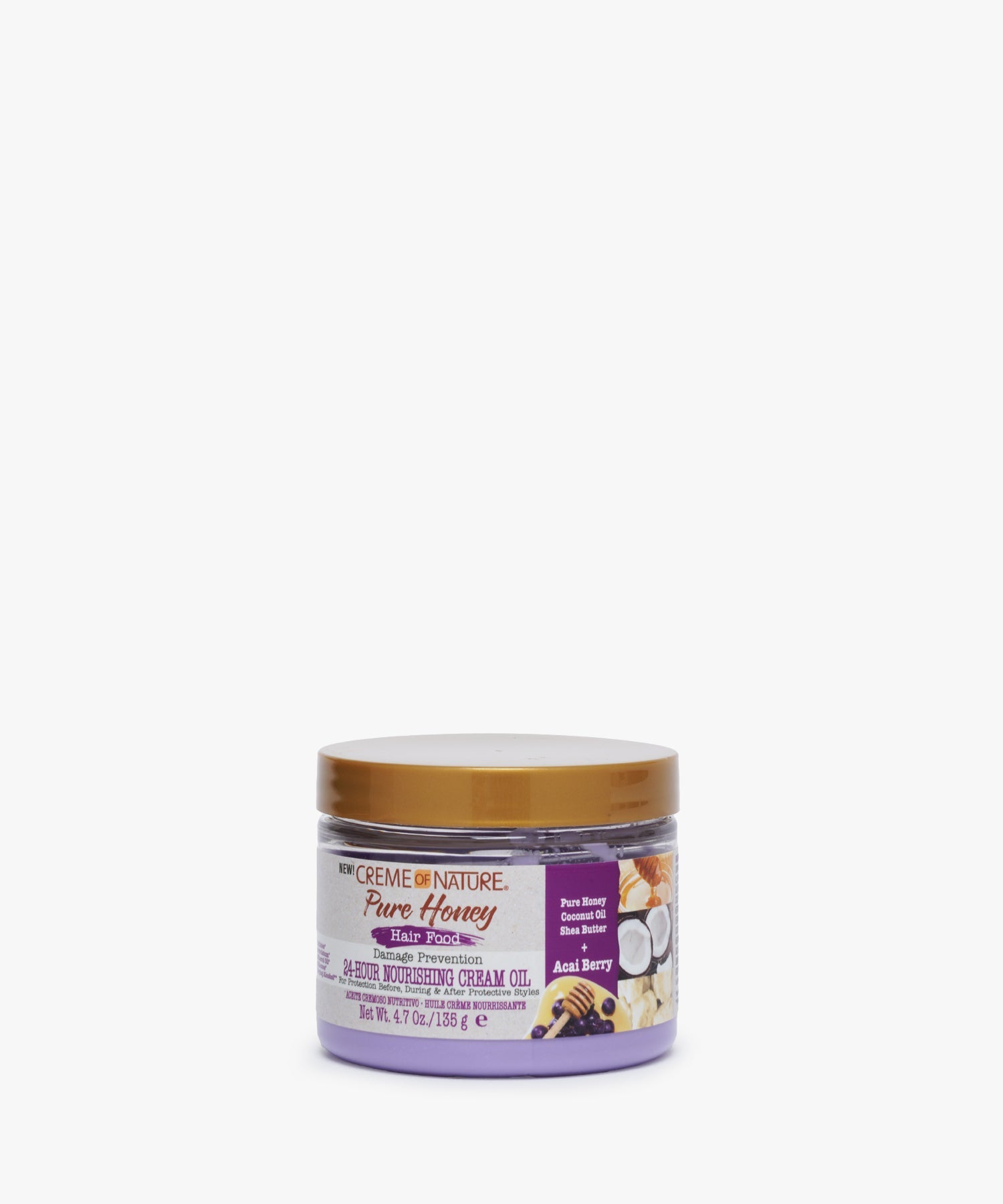 Creme of Nature Pure Honey Hair Food Damage Prevention 24-Hour Nourishing Cream Oil 135 gr.