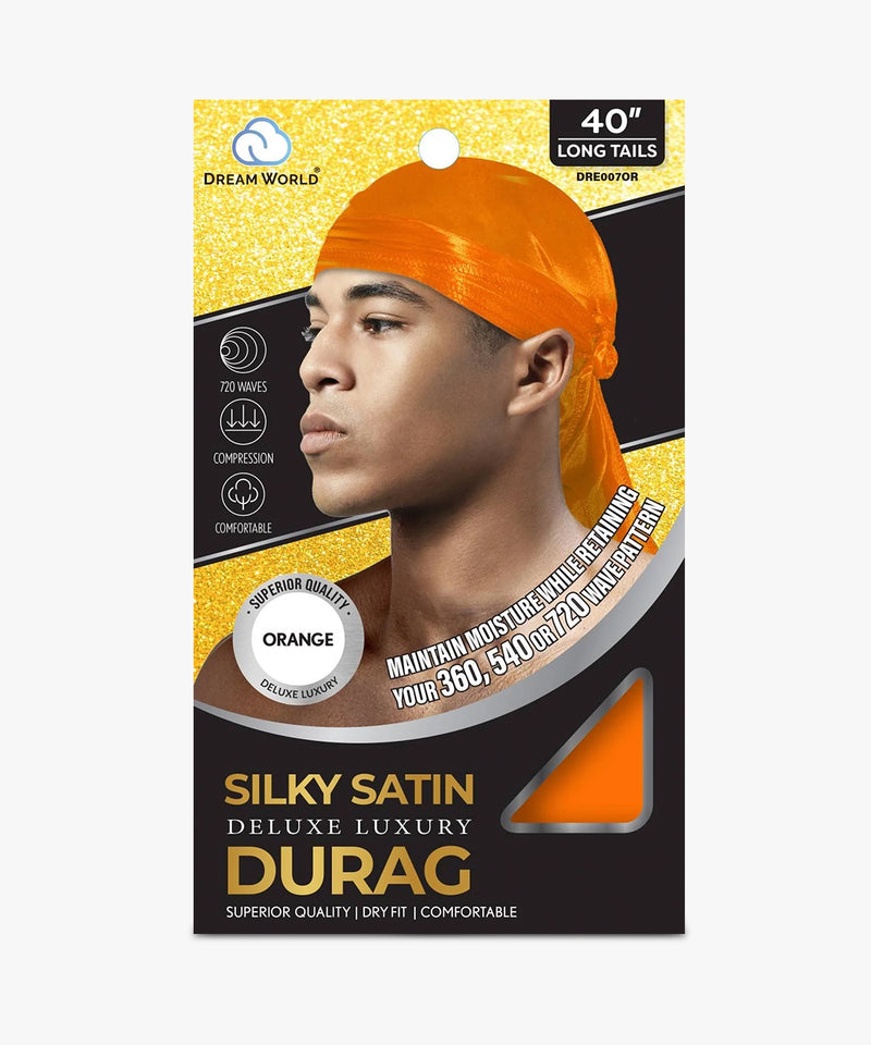 Dream World Silky & Shiny Du-Rag (Orange) #DRE007OR