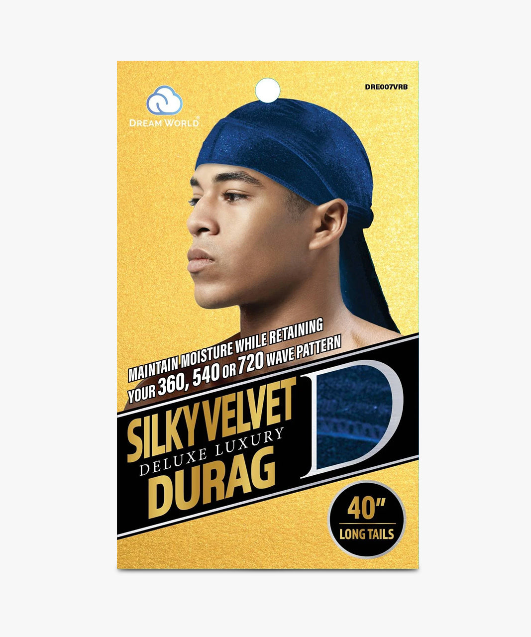 Dream World Silky Velvet Durag (Royal Blue) #DRE007VRB