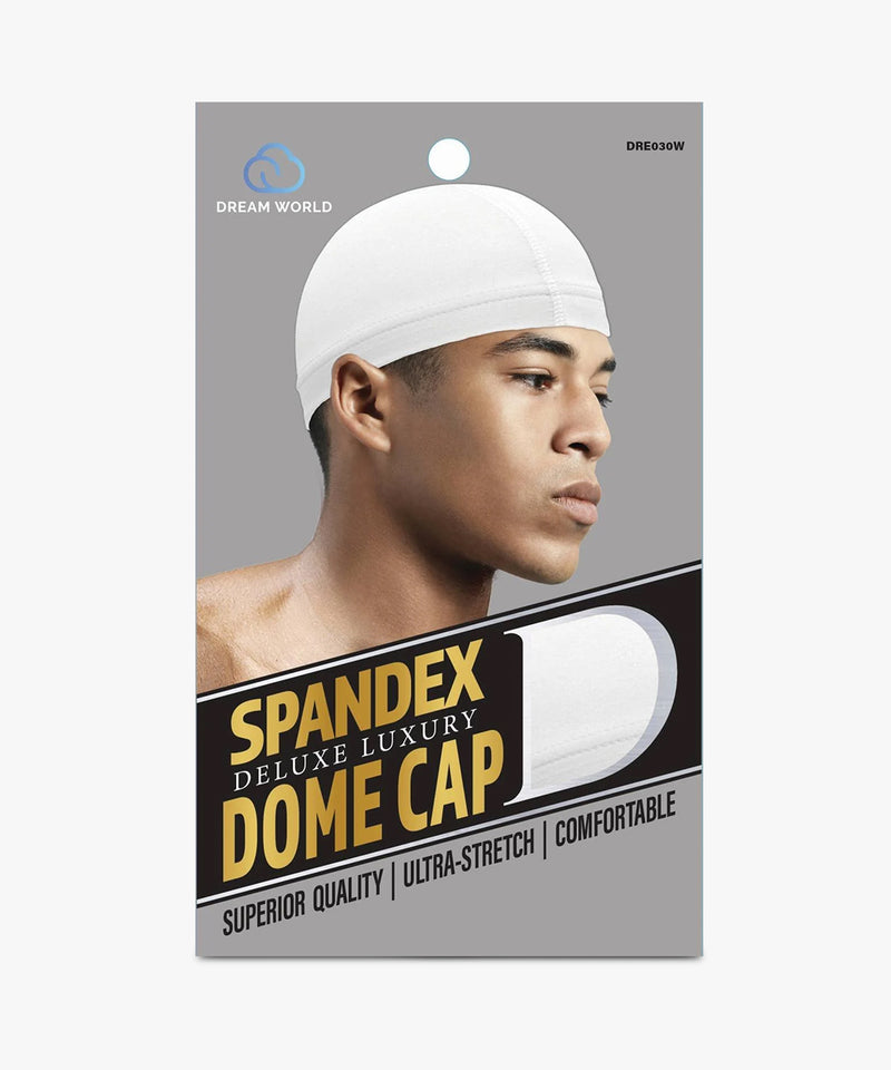 Dream World Spandex Dome Cap (White) #DRE030W