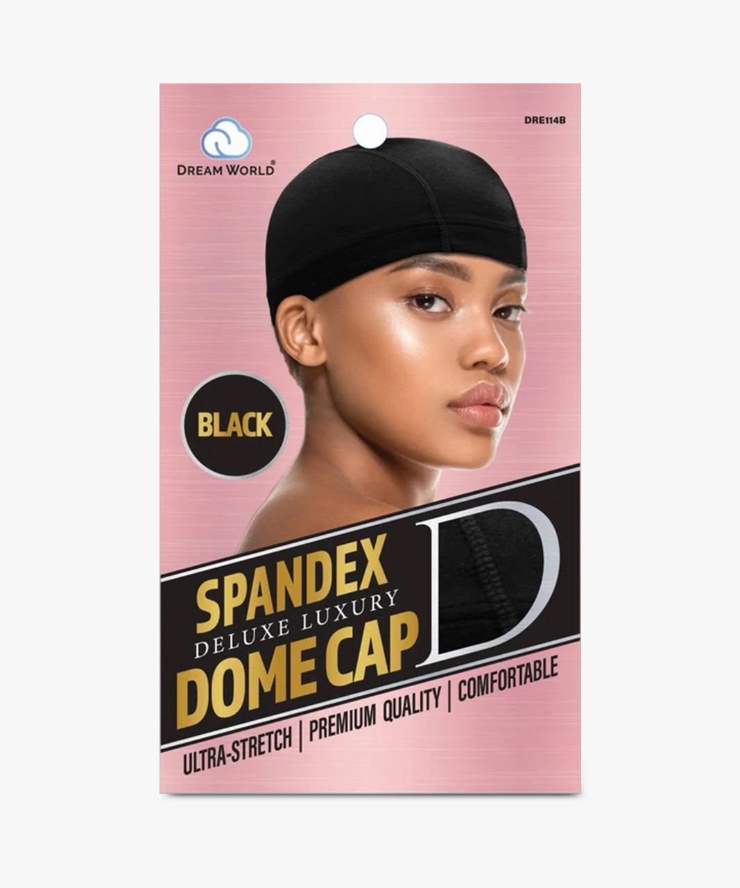 Dream World Spandex Dome Cap (Black) #DRE114B