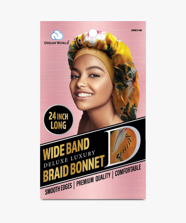 Dream World Wide Band Braid Bonnet (24 Inches Long) #DRE174D