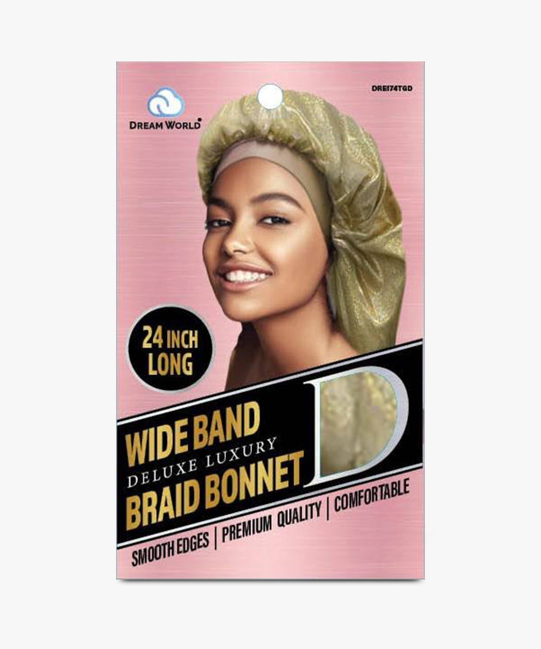 Dream World Wide Band Braid Bonnet (24 Inches Long) #DRE174TGD