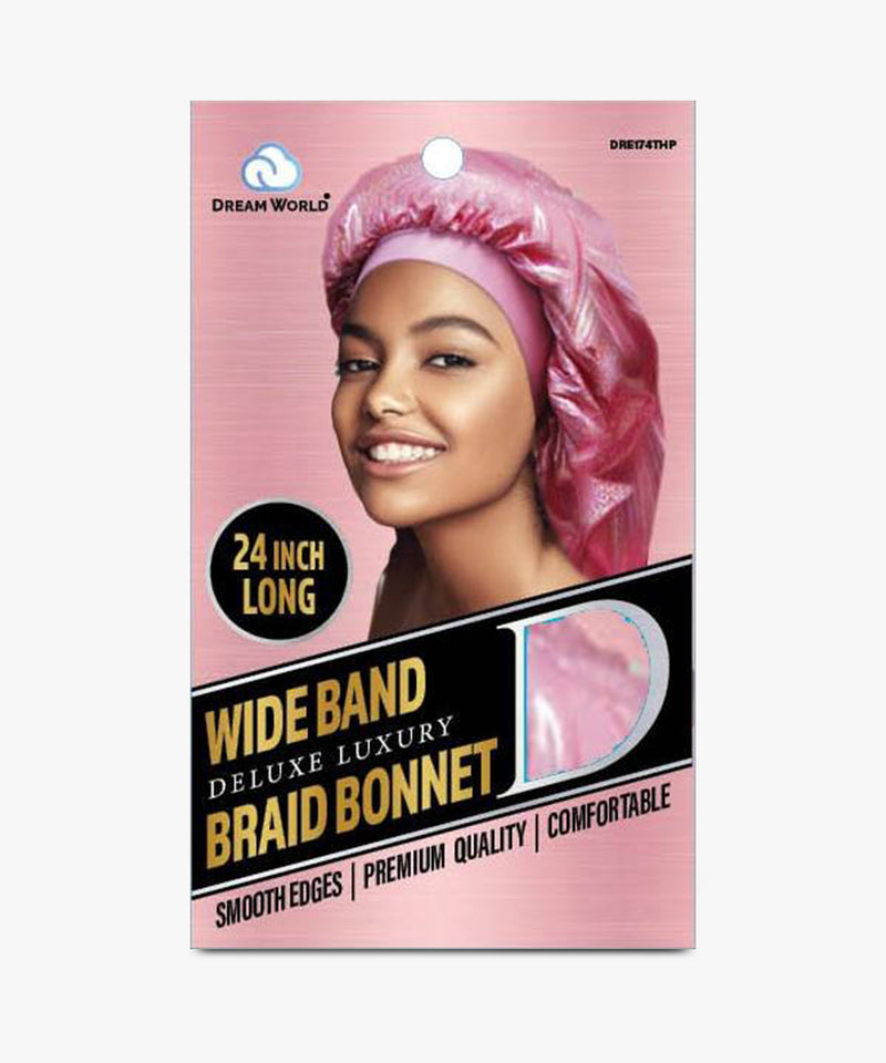 Dream World Wide Band Braid Bonnet (24 Inches Long) #DRE174THP