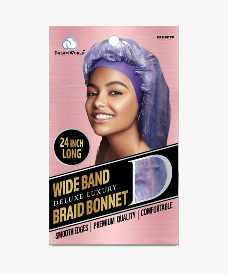 Dream World Wide Band Braid Bonnet (24 Inches Long) #DRE174TPP