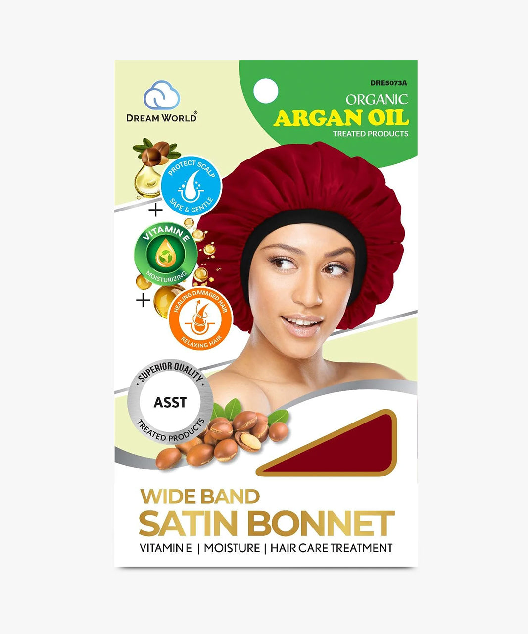 Dream World Argan Wide Band Bonnet (Assorted) #DRE5073A