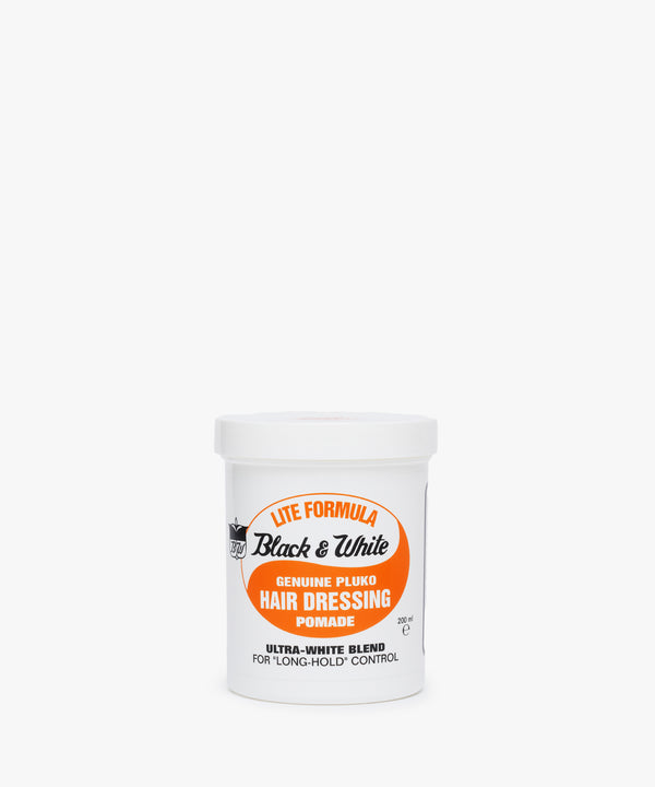 Black & White Genuine Pluko Hair Dressing Pomade Lite Formula 200 ml