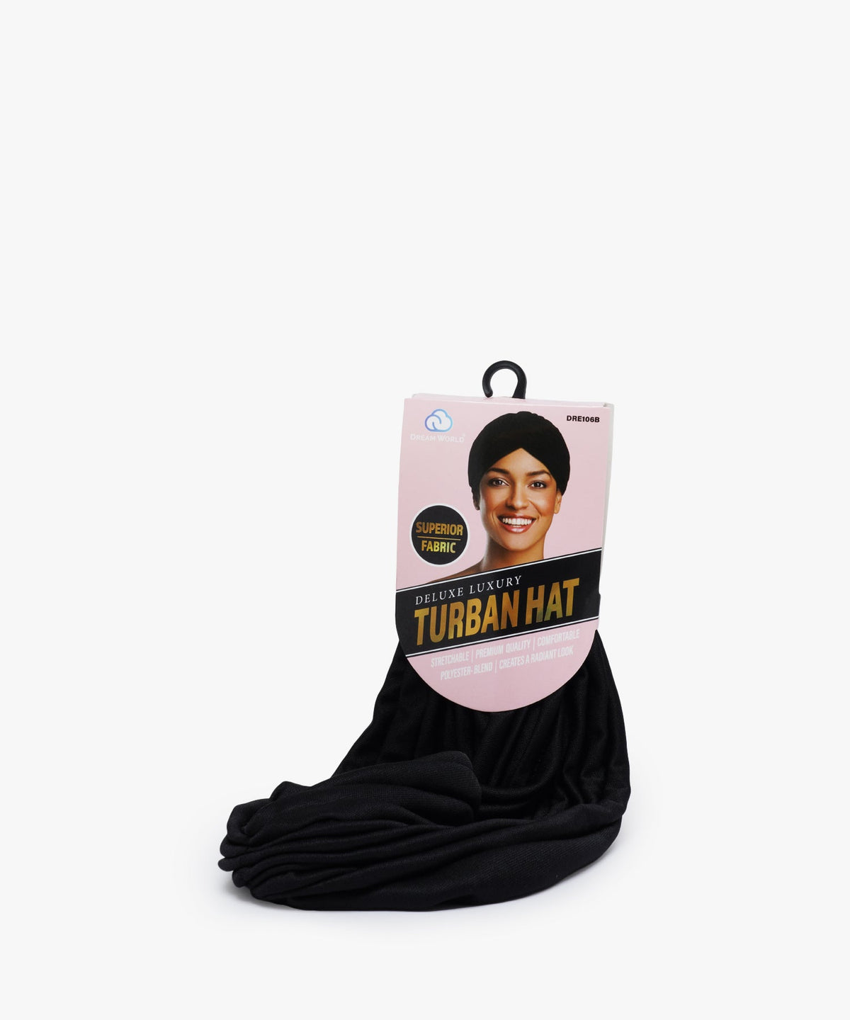 Dream World Turban Hat Black (Superior Fabric) #DRE106B