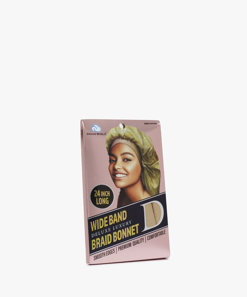 Dream World Wide Band Braid Bonnet (24 Inches Long) #DRE174TGD