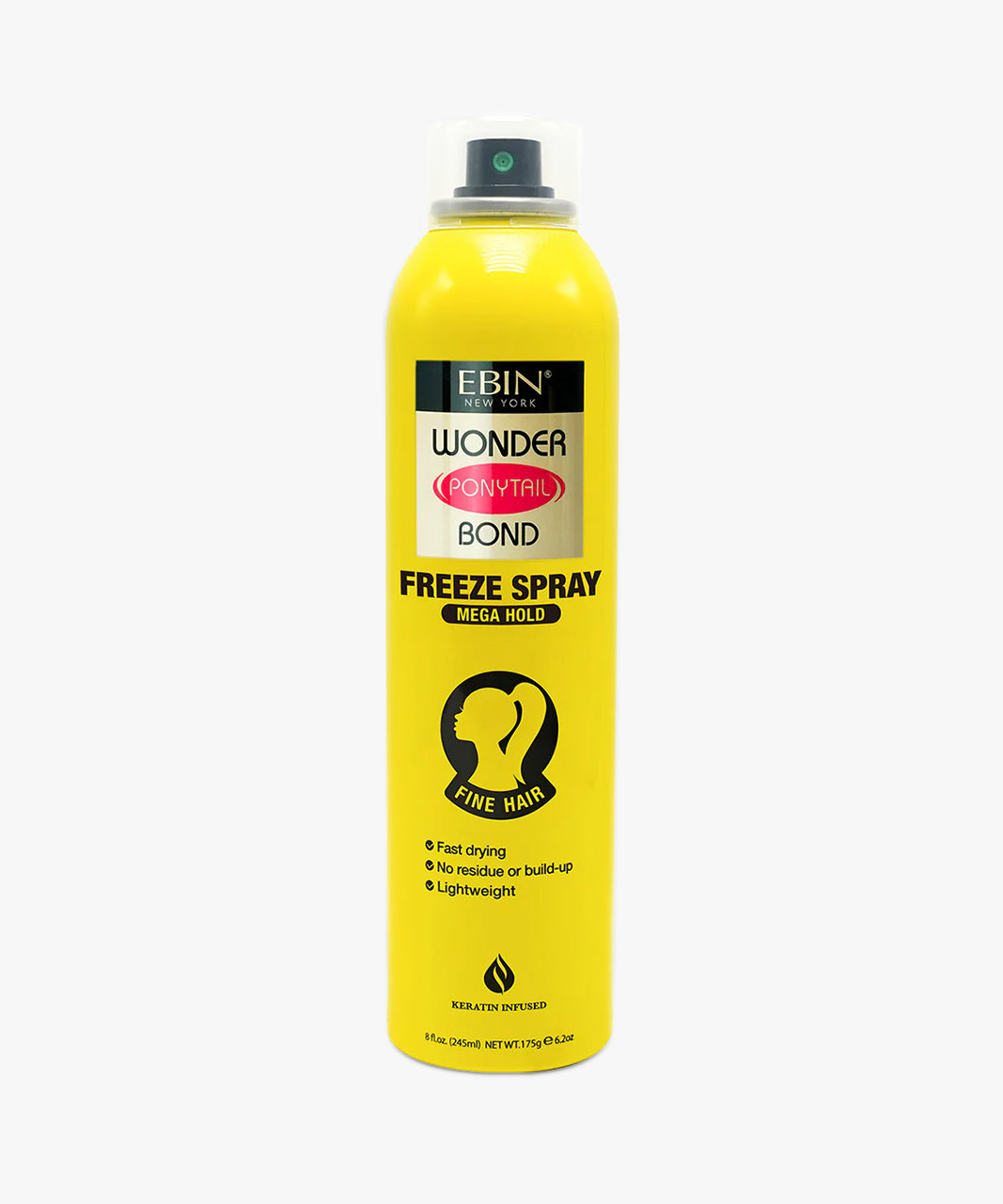 Ebin Wonder Ponytail Bond Freeze Spray Mega Hold (Fine Hair) 245 ml