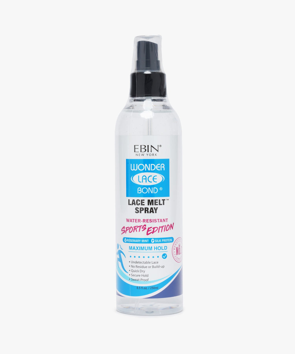 Ebin Wonder Lace Bond Lace Melt Spray Water-Resistant (Sports Edition) Maximum Hold 250 ml
