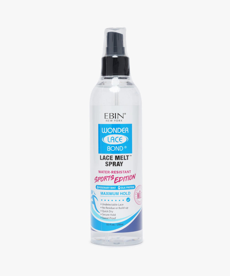 Ebin Wonder Lace Bond Lace Melt Spray Water-Resistant (Sports Edition) Maximum Hold 250 ml