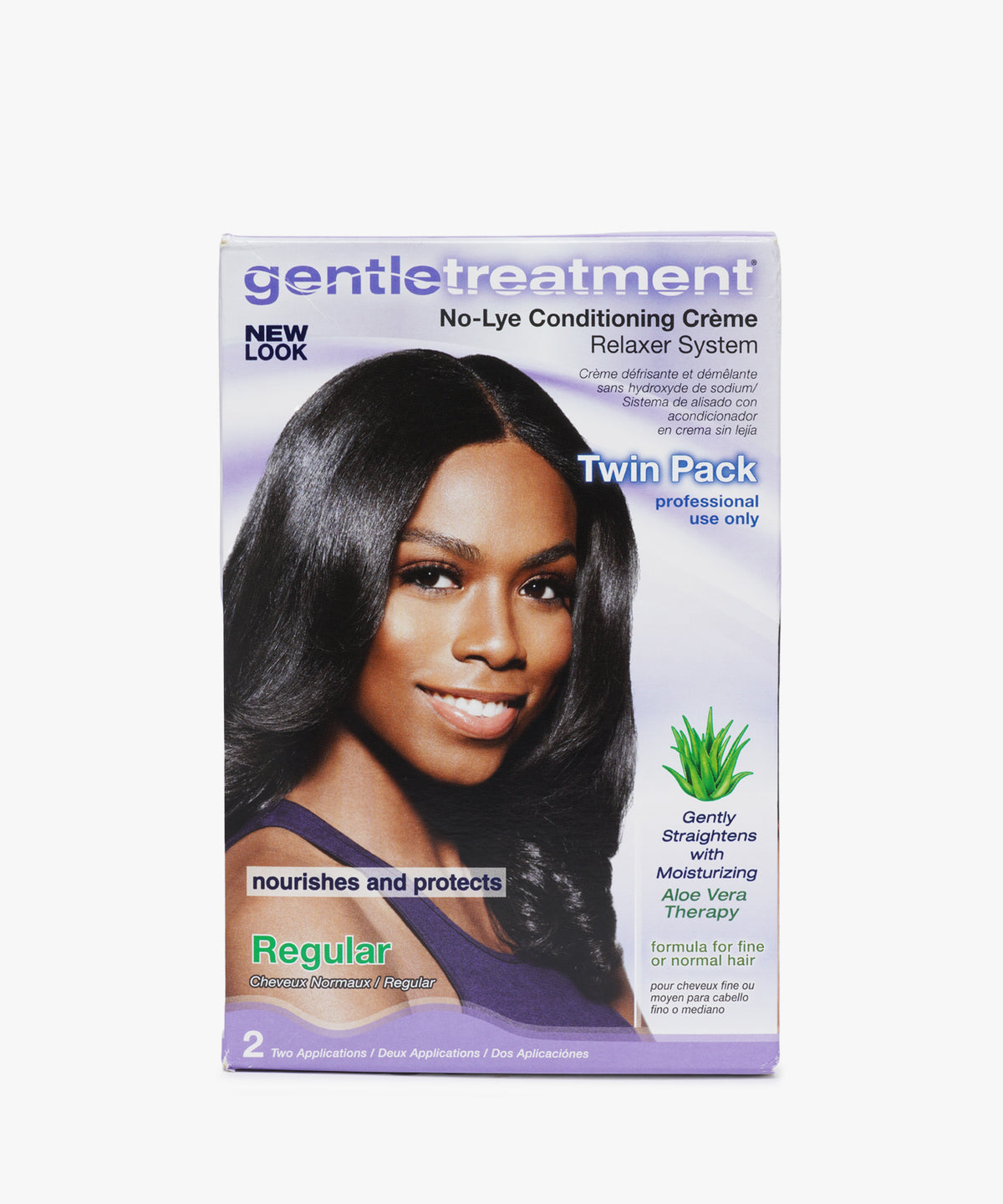 GentleTreatment No-Lye Conditioning Creme Relaxer System (Regular) Twin Pack/2 Applications