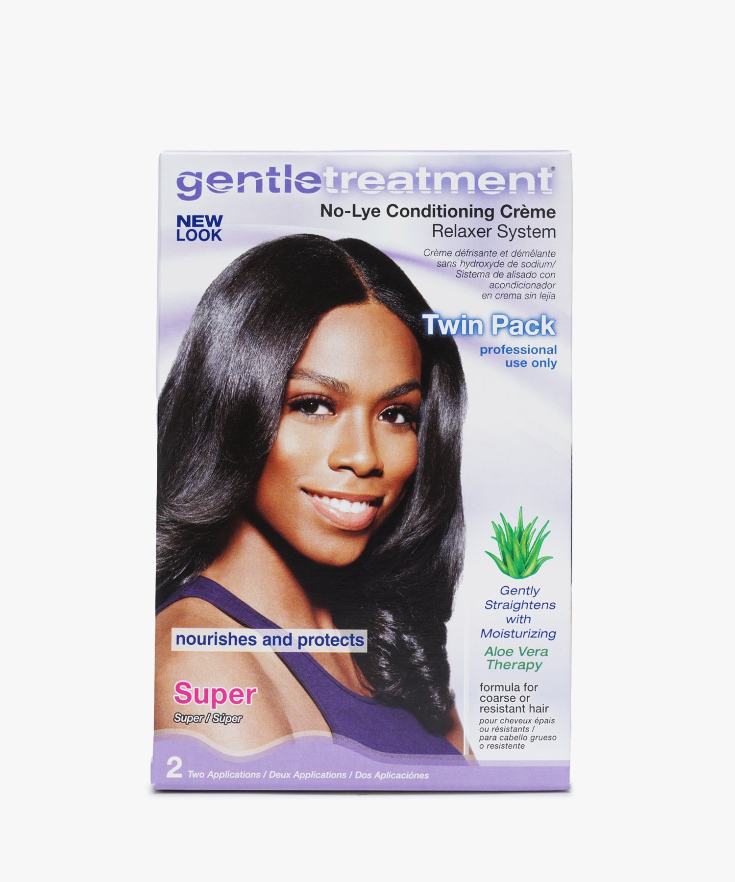 GentleTreatment No-Lye Conditioning Creme Relaxer System (Super) Twin Pack/2 Applications