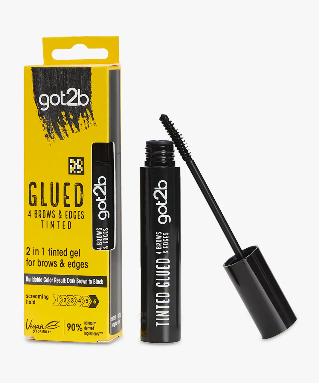 Got2B Glued 2-In-1 Tinted Gel For Brows & Edges (Black) 16 ml