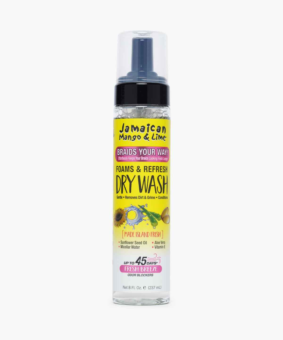 Jamaican Mango & Lime Braids Your Way Foams & Refresh Dry Wash 237 ml