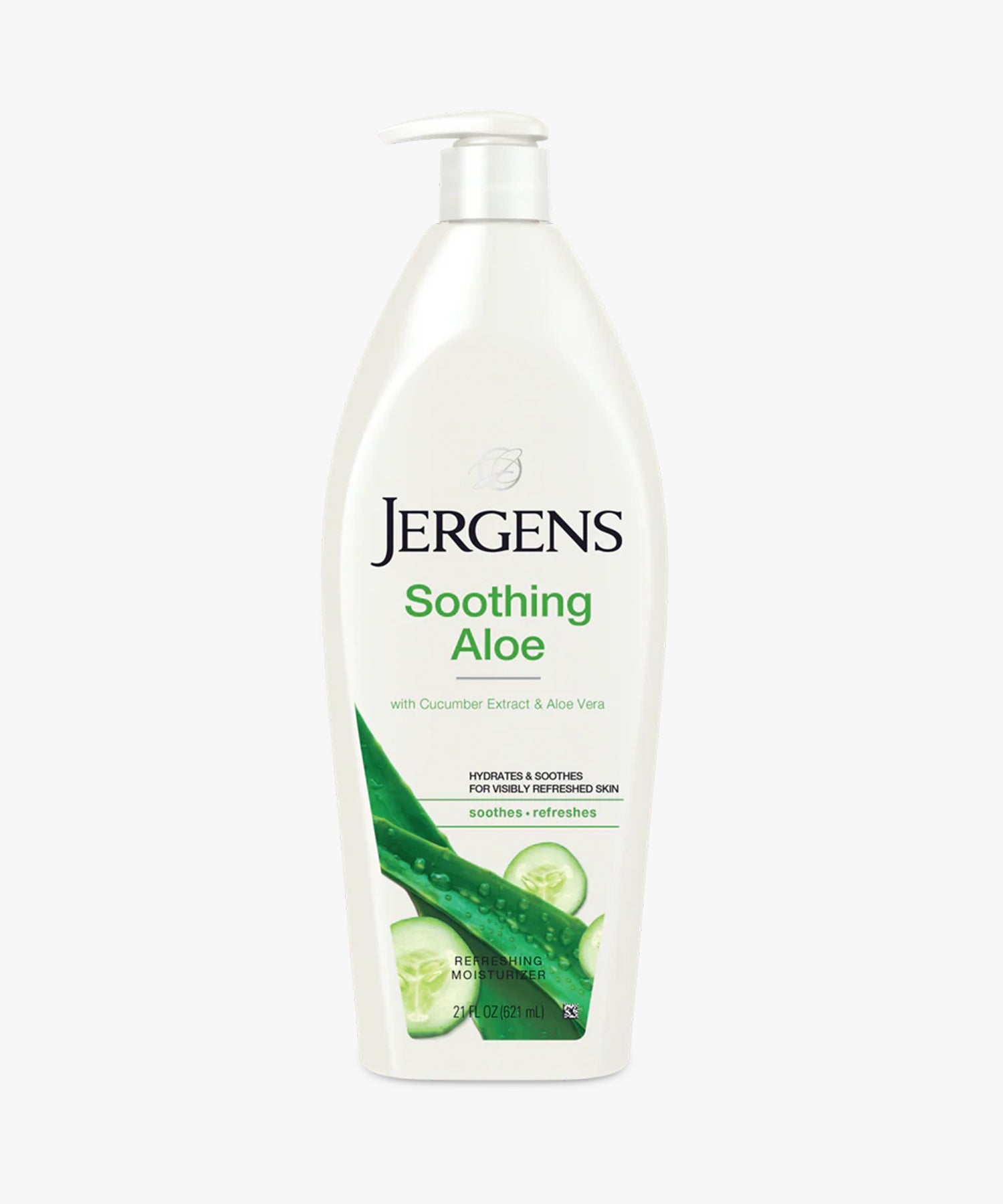 Jergens Soothing Aloe Lotion 621 ml met aloë vera en komkommer, hydraterend voor droge huid