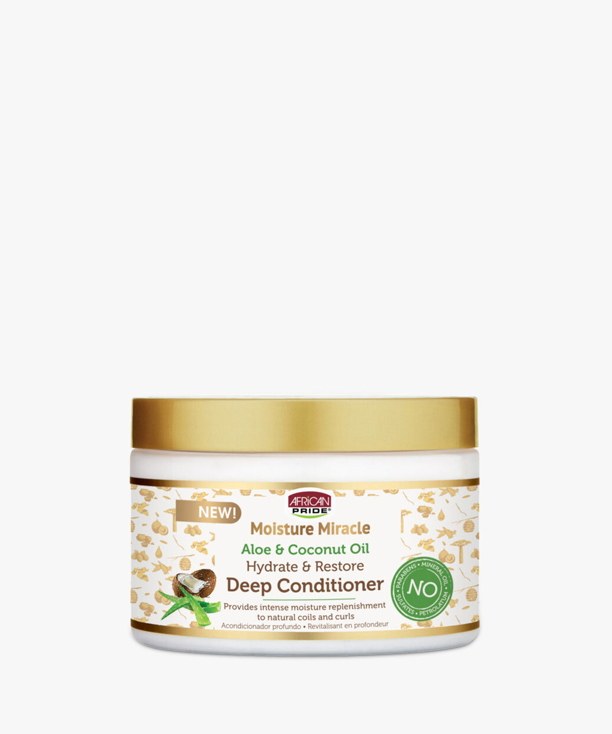 African Pride Moisture Miracle Aloe & Coconut Water Hydrate & Restore Deep Conditioner 340 gr.