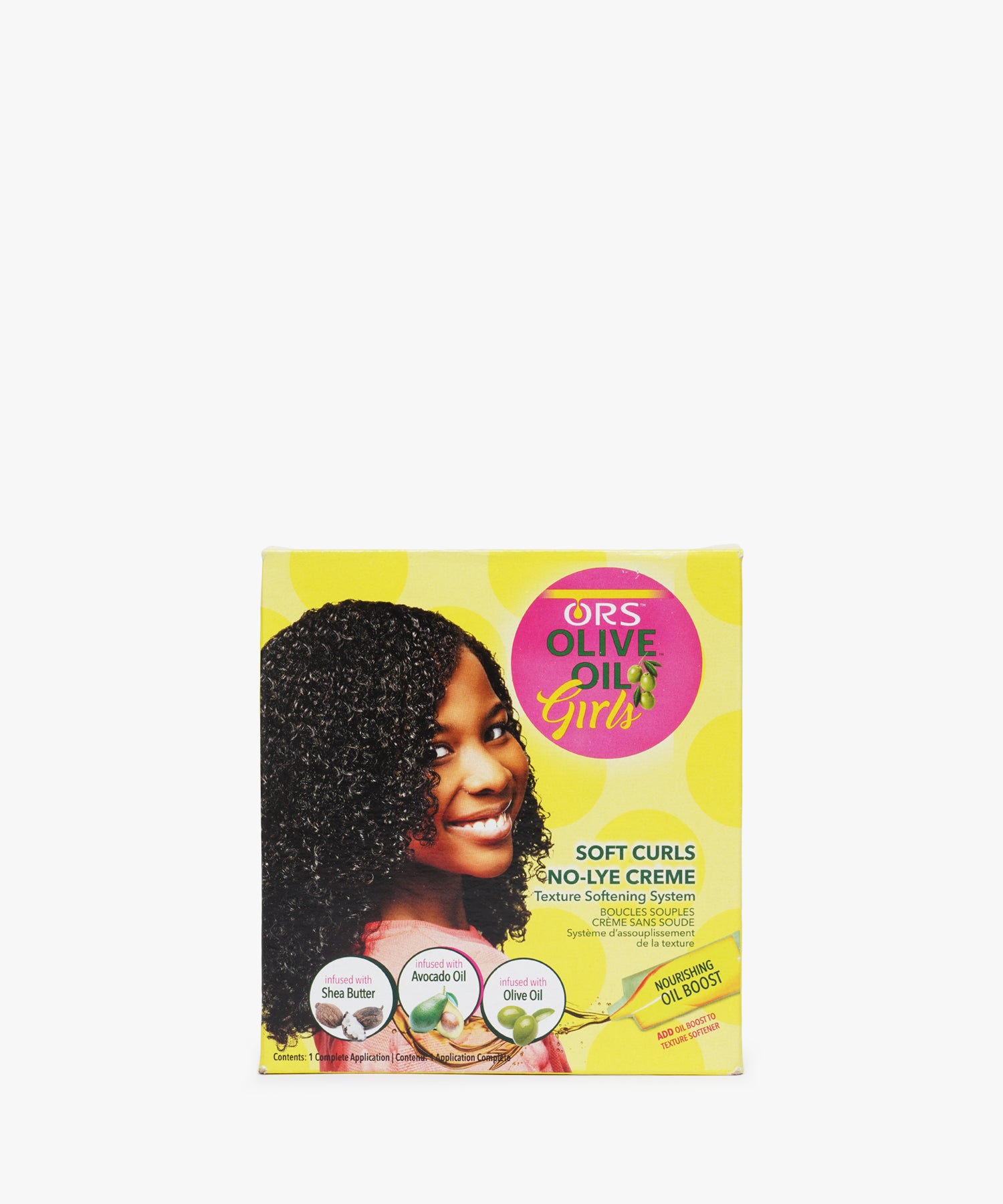 ORS Olive Oil Girls Soft Curls No-Lye Creme Texture Softening System (1 Complete Application)