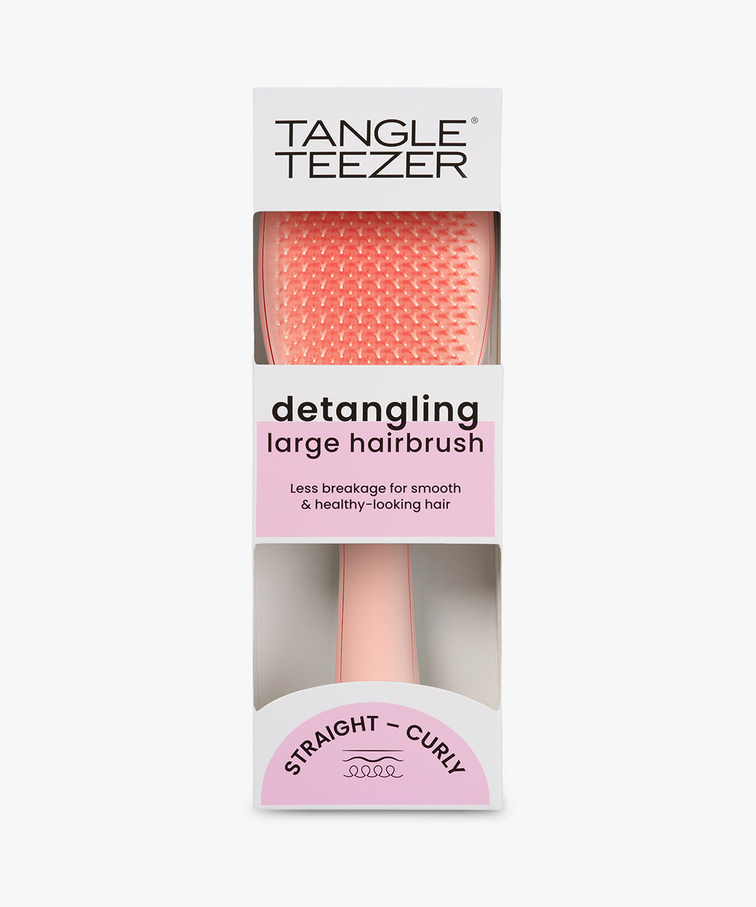 Tangle Teezer Detangling Large Hairbrush (Straight - Curly) # Peach Glow