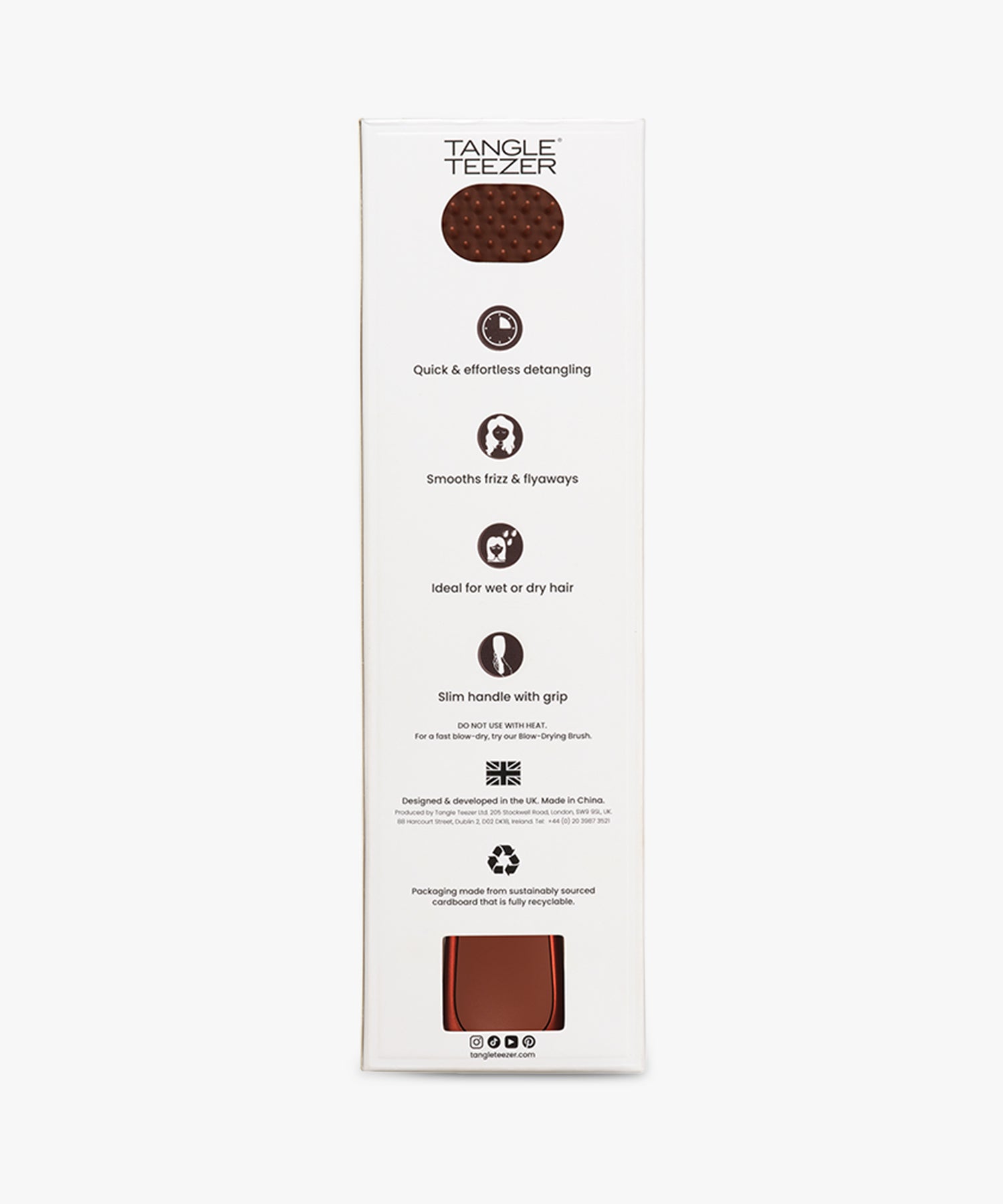 Tangle Teezer Special Edition Detangling Hairbrush (Straight-Curly) #Chrome Chocolate Bronze