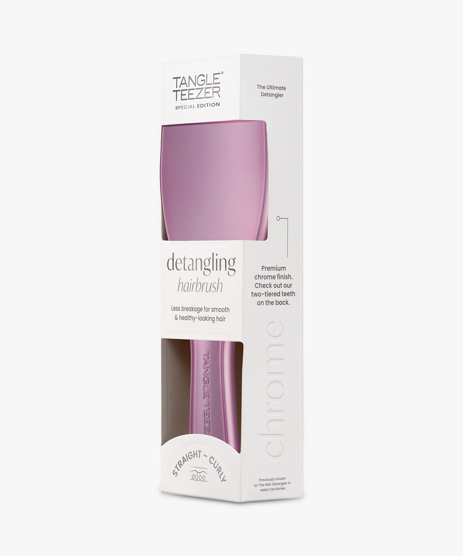 Tangle Teezer Special Edition Detangling Hairbrush (Straight-Curly) #Chrome Mauve Copper