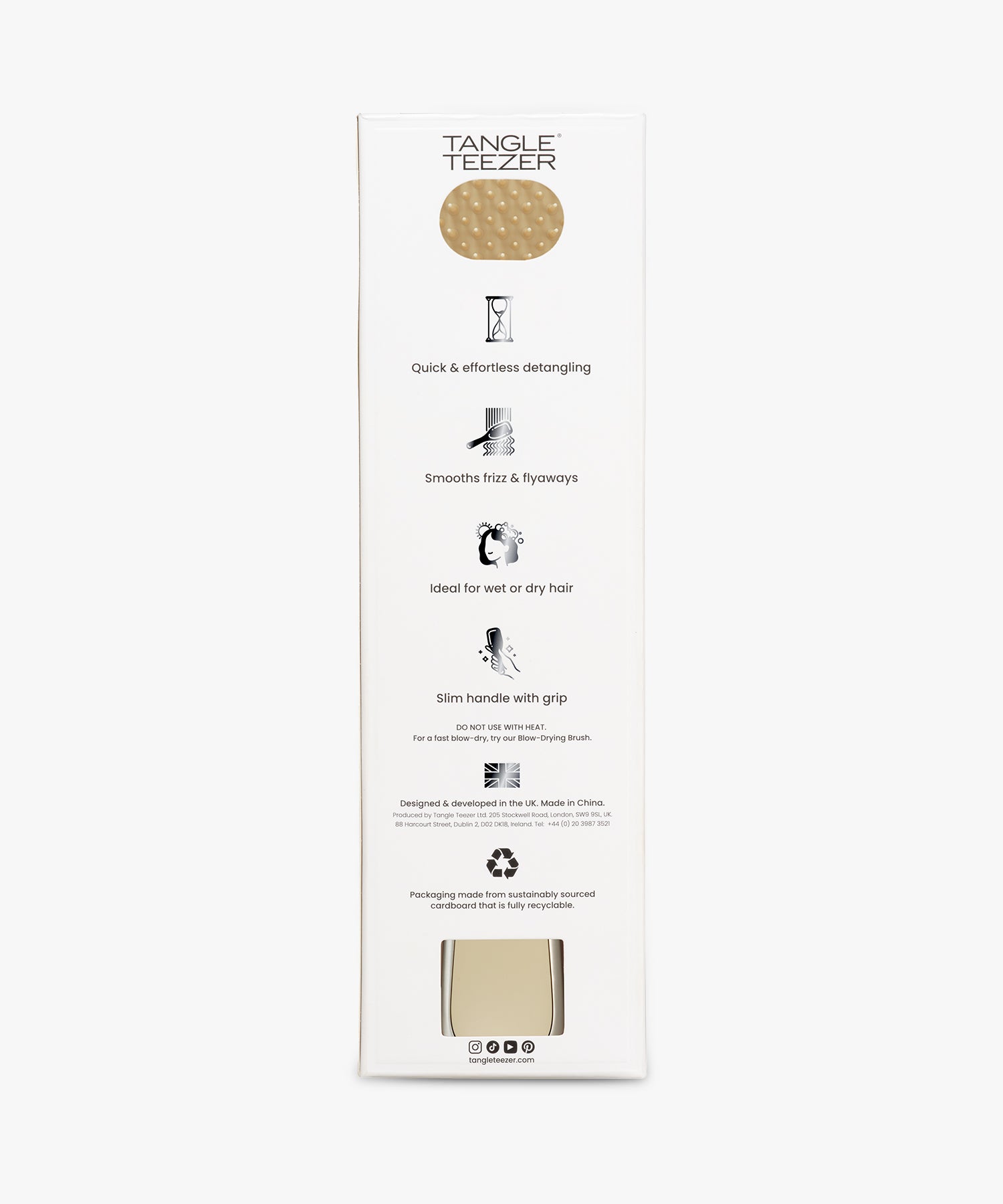 Tangle Teezer Special Edition Detangling Hairbrush (Straight-Curly) #Chrome Neo Gold