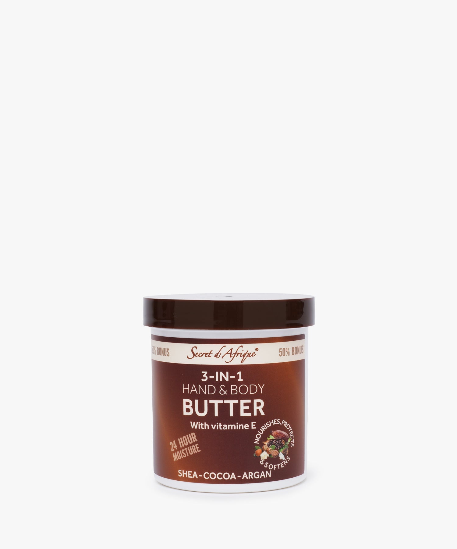 Secret D’ Afrique 3-IN-1 Hand & Body Butter with Vitamine E (Shea-Cocoa-Argan) 360 gr.