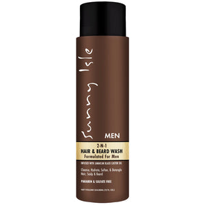 Sunny Isle Hair & Beard Wash Infused with 100% Pure and Natural Jamaican Black Castor Oil