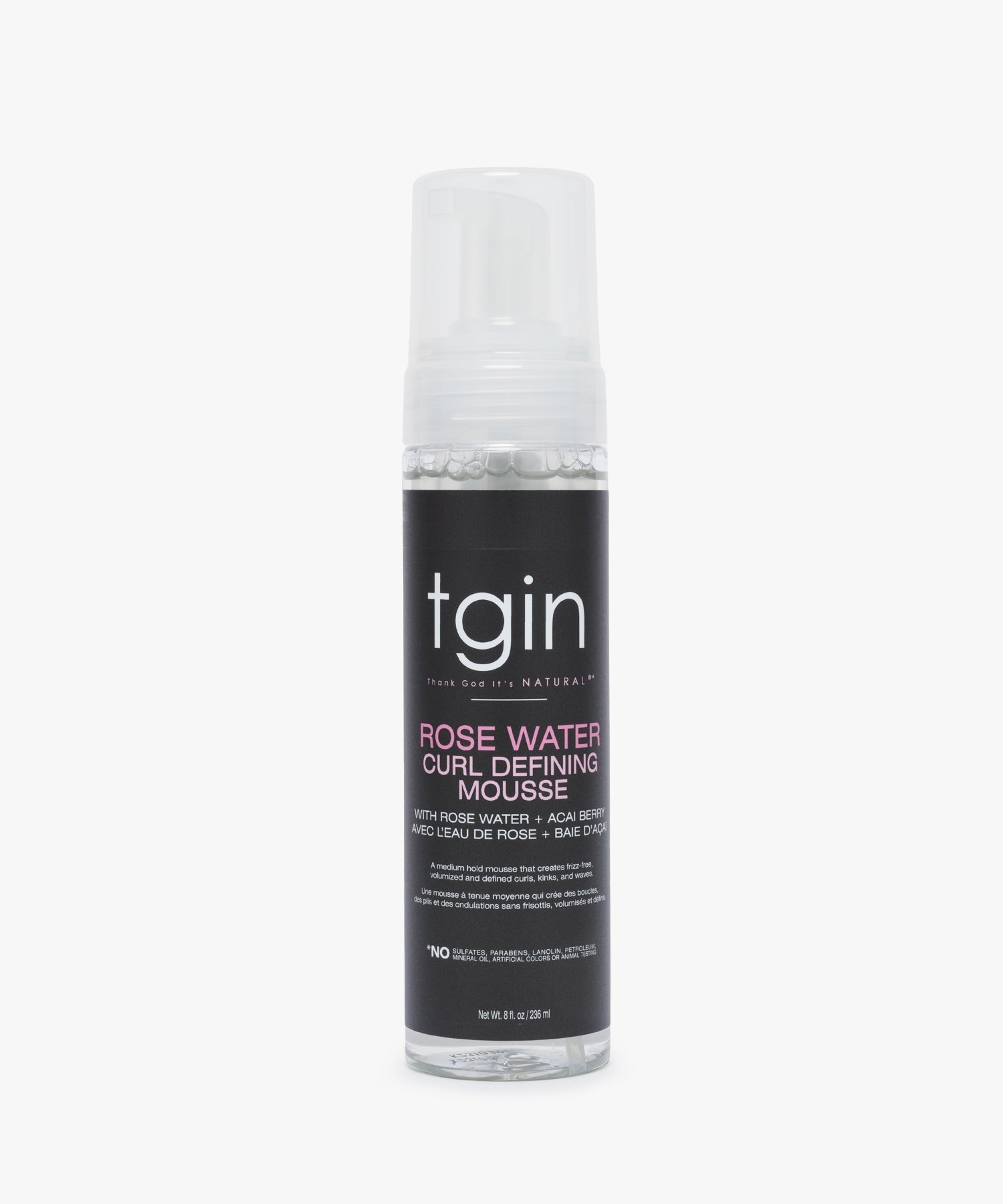 TGIN Rose Water Curl Defining Mousse 236 ml