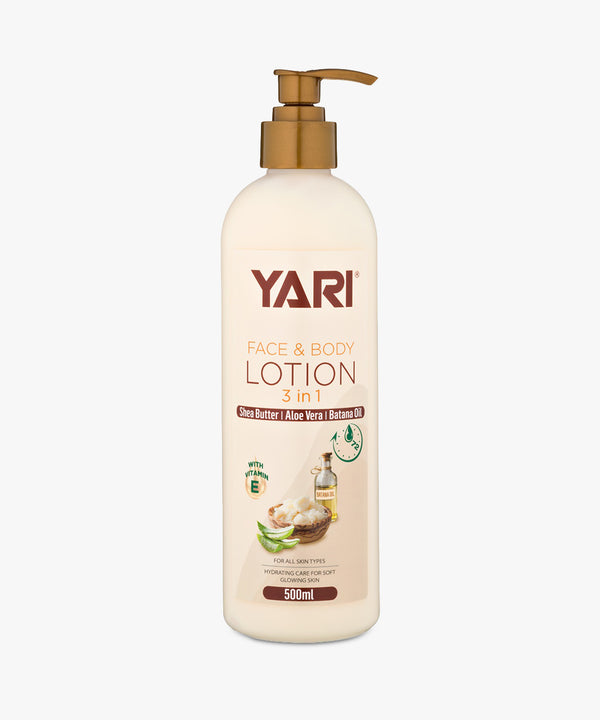 Yari Face & Body Lotion 3-In-1 (Shea Butter/Aloe Vera/Batana Oil) 500 ml