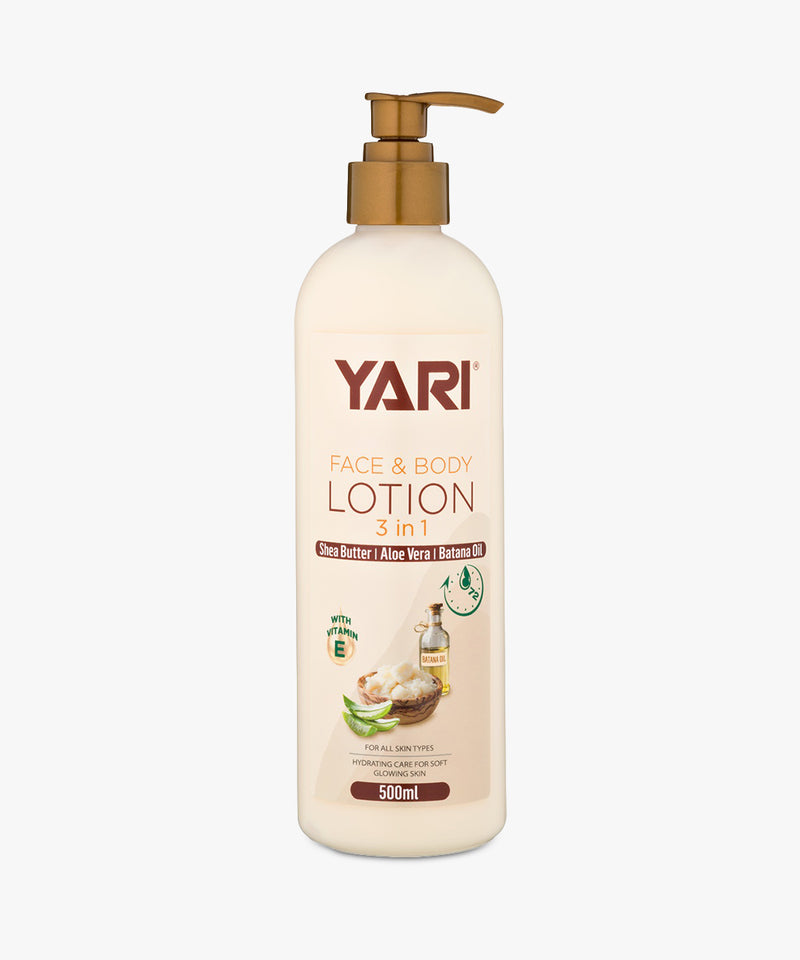 Yari Face & Body Lotion 3-In-1 (Shea Butter/Aloe Vera/Batana Oil) 500 ml